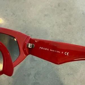 Prada 21QS Voice Sunglasses Red with Blue Crystals Prada | Accessories | Prada 2qs Voice Sunglasses Red With  main image 3